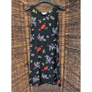 Vintage 90s Grunge Fairycore Whimsigoth Maxi Dress Tie Back Spring Floral Y2K